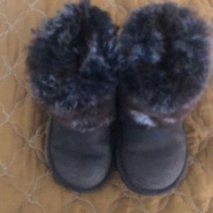 UGG Toddler 10 Brown w/ fax fur and buckle